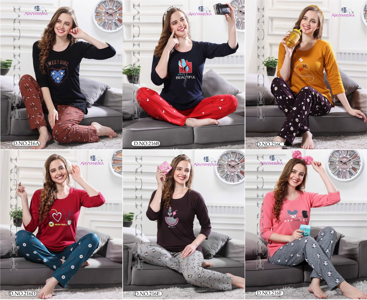 Kavyansika Winter 216 Hosiery Cotton Night Wear Night Dress Latest Collection